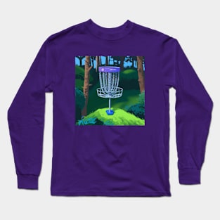 Disc Golf in a Wooded Area Long Sleeve T-Shirt